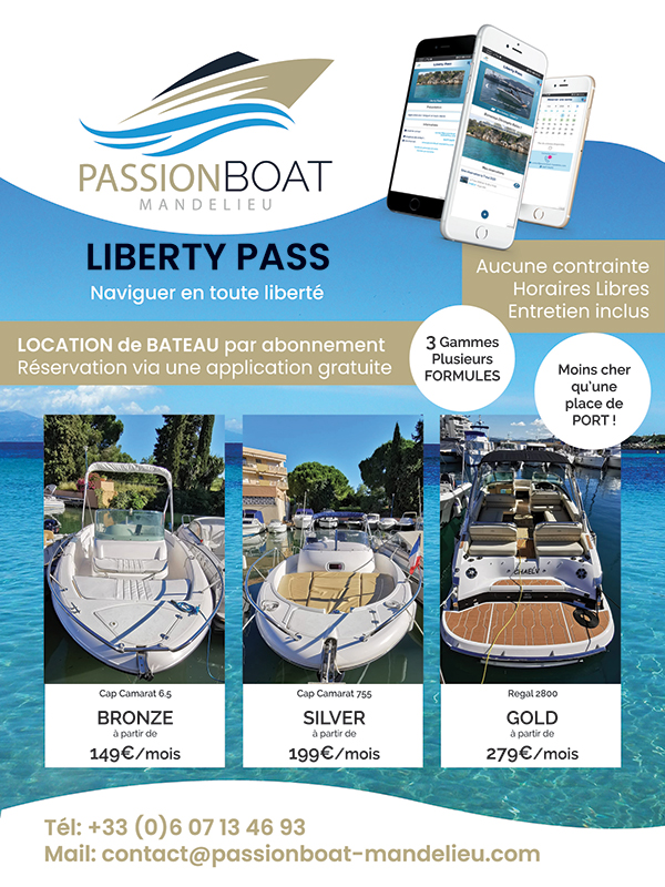 Lancement du Liberty Pass de PassionBoat. Abonnement annuel pour la location de bateaux. Application dédiée